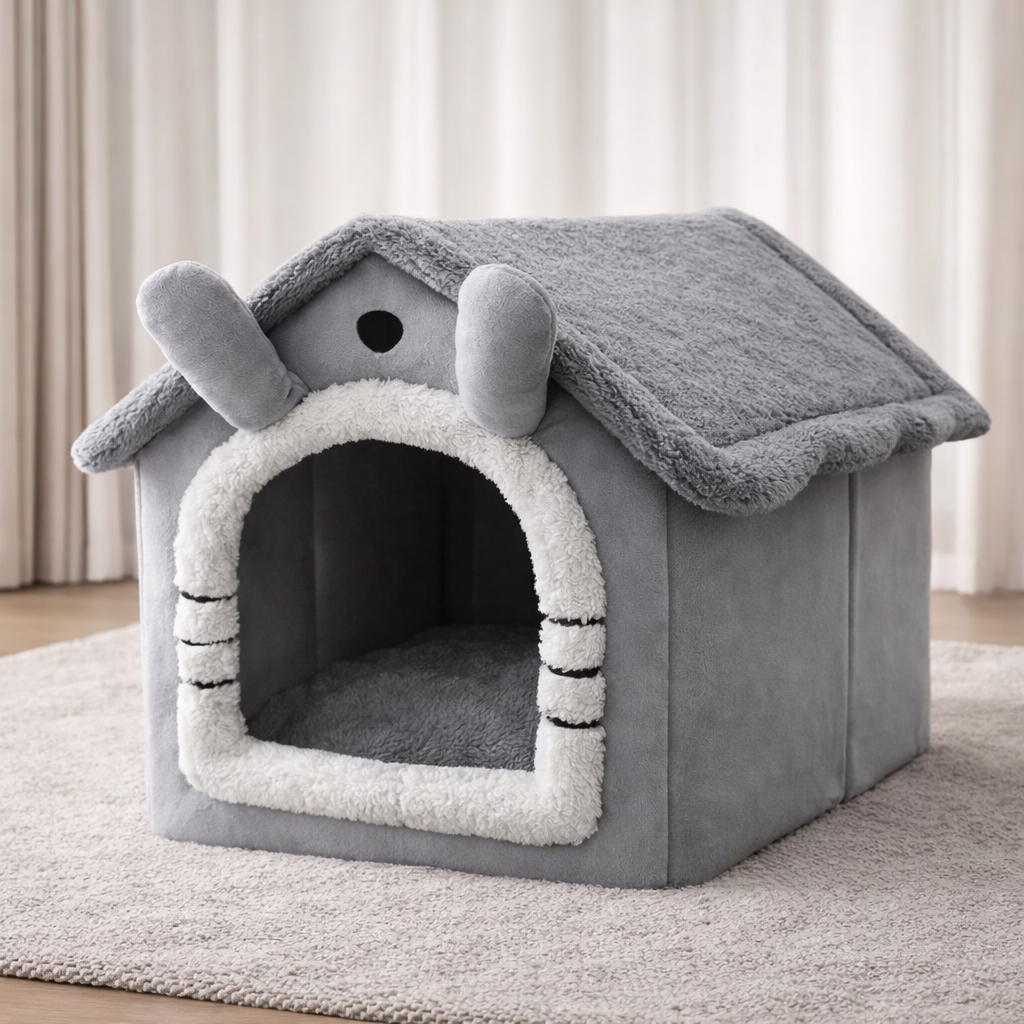 Indoor Warm Dog House Soft Pet Bed Tent House Dog Kennel Cat Bed Removable and Washable Cushion Suitable Four Season Universal
