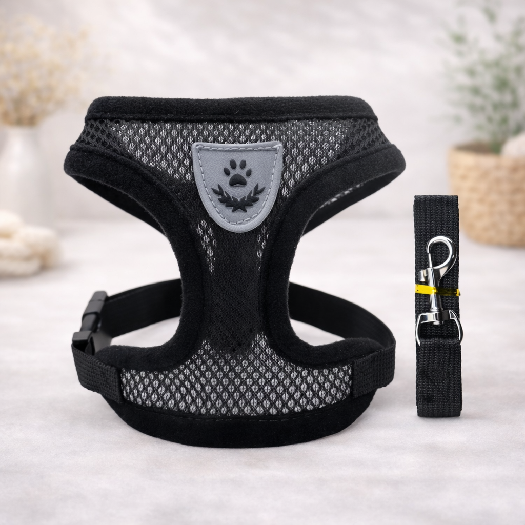 Hot summer small dog pet chest and back breathable dog chest and back suit cat outdoor traction rope child collar