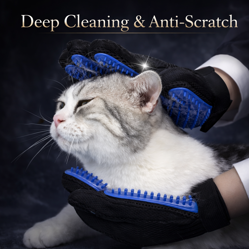 Silicone Pet Grooming Gloves Cats Hair Brush and Comb Gloves to Bathe Dogs Cleaning Hair Removal  for Dog Animal Use Supplies