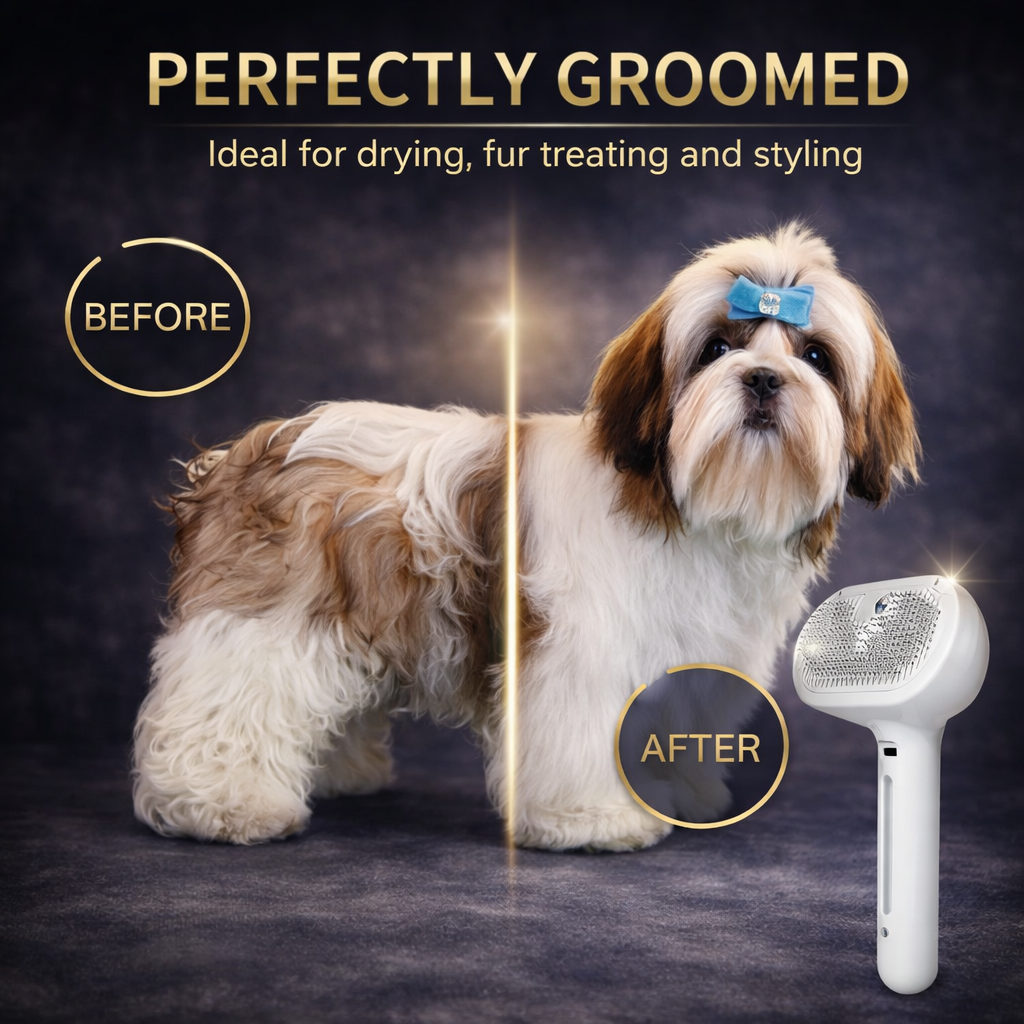 Dog Comb Pet Steam Massage Brush Safe Round Head Soft Teeth Spray Hair Removal Comb for Dog Universal for Cats Dogs Accessories