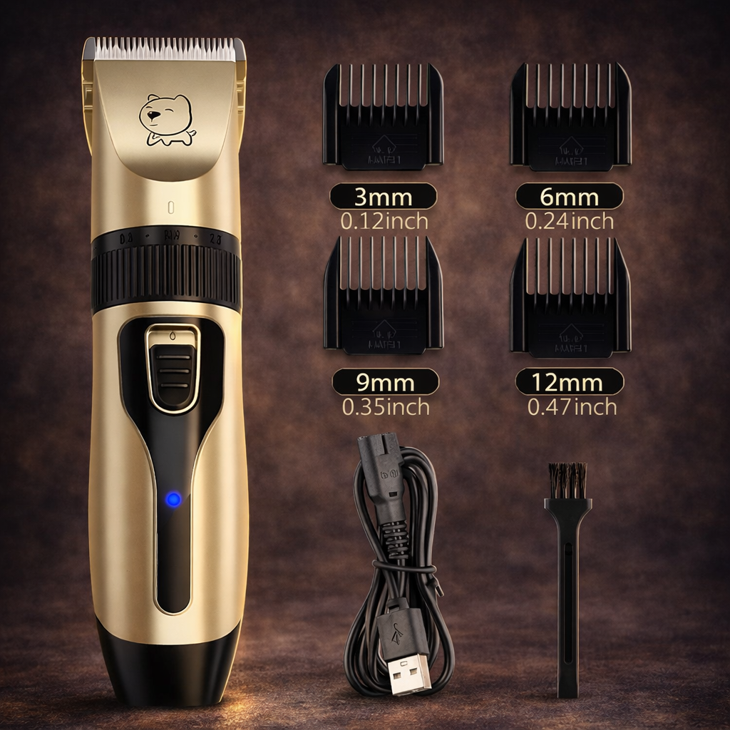 Dog Professional Hair Clipper Electrical Grooming Trimmer for Pets USB Rechargeable Cat Shaver Animals Haircut Machine