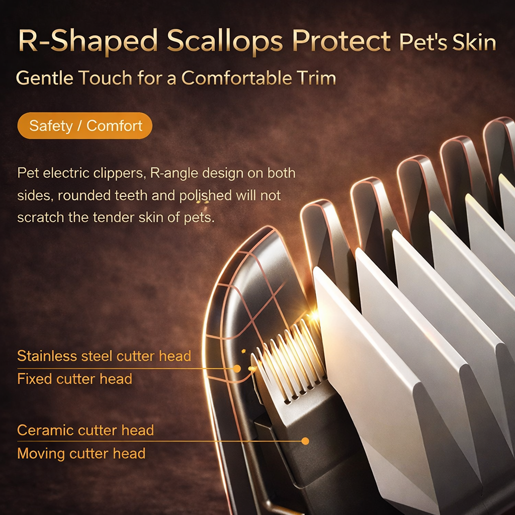 Dog Professional Hair Clipper Electrical Grooming Trimmer for Pets USB Rechargeable Cat Shaver Animals Haircut Machine