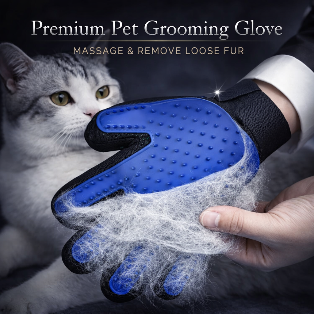 Silicone Pet Grooming Gloves Cats Hair Brush and Comb Gloves to Bathe Dogs Cleaning Hair Removal  for Dog Animal Use Supplies