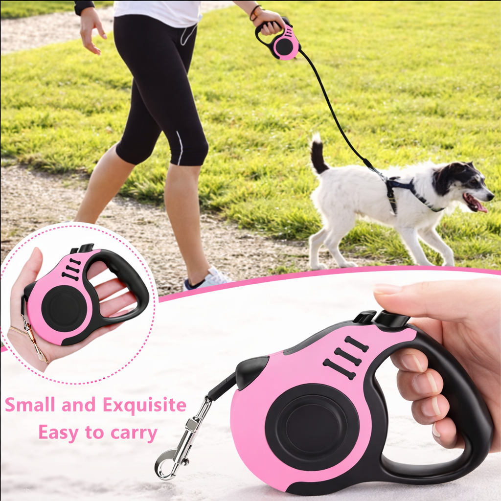 3M 5M Dog Leash for Small Dogs Cat Automatic Retractable Durable Nylon Lead Puppy Outdoor Travel Walking Hiking Traction Rope